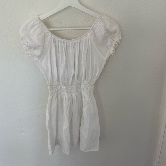 Vintage white cotton babydoll pheasant top - Picture 3 of 5
